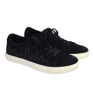 Kenneth Cole New York Kam Sky Black Skyline Suede Lace Up Fashion Sneaker 8M